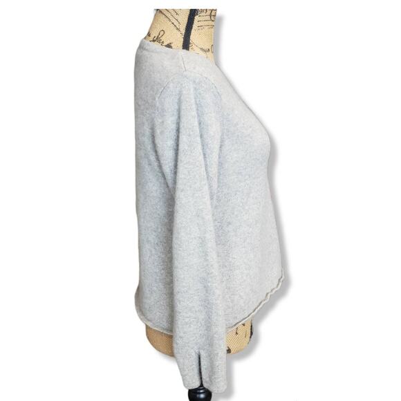 J Jill Cashmere Gray Long Sleeved Sweater Shirt - Size Small - Picture 4 of 7